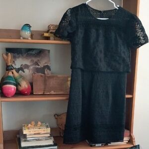 Anna Sui Black Lace Patterned Garment